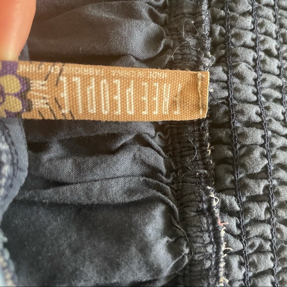 Free People | Floral Mini Skirt Lined Women’s Size Medium M Blue Teal Tropical - Picture 6 of 8